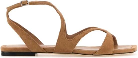 Jimmy Choo Kameel suède Ayla sandalen
