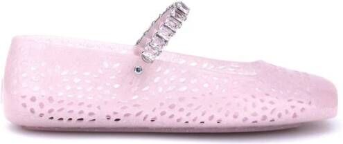 Jimmy Choo Roze Jelly Ballerina's Schoenen