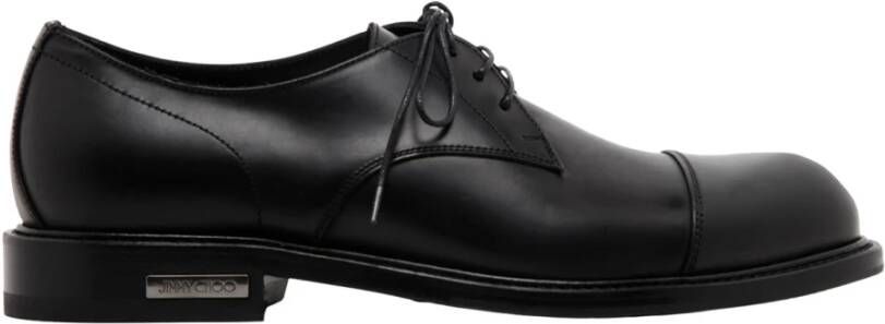 Jimmy Choo Zwarte Platte Derby Schoenen