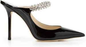Jimmy Choo Lakleren Laceless Hak Sabots Zwart Dames