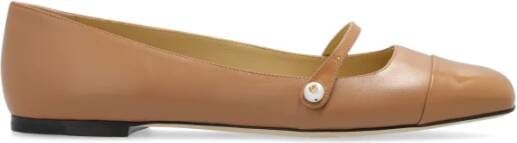 Jimmy Choo Leren balletflats 'Elisa' Beige Dames