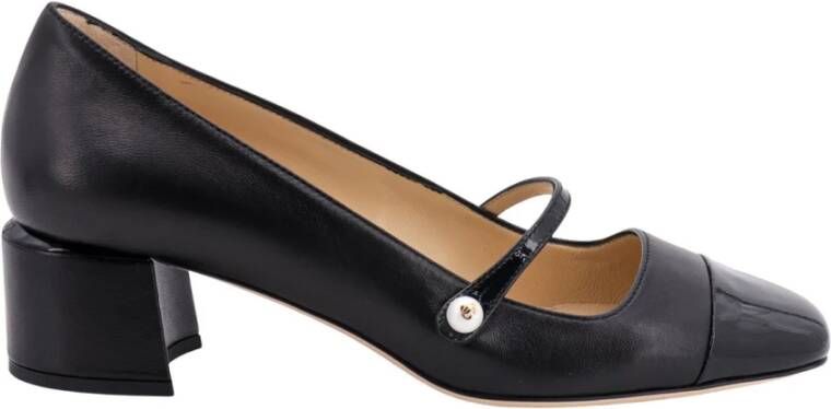 Jimmy Choo Leren Décolleté met pareldetail Zwart Dames