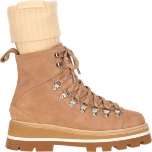 Jimmy Choo Leren Enkellaarzen Regular Fit Koud weer 100% leer Beige Dames