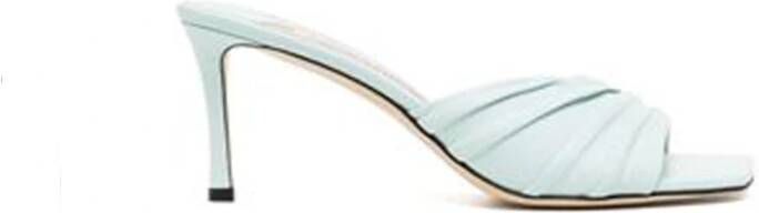 Jimmy Choo Lichtblauwe Leren Sandalen