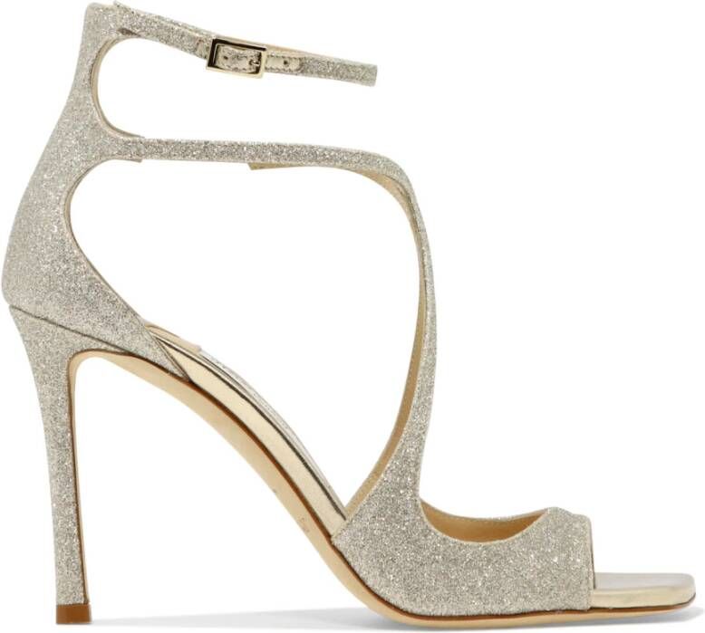 Jimmy Choo Luxe Leren Sandalen Grijs