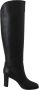 Jimmy Choo Elegante Zwarte Leren Laarzen met Hak Black Dames - Thumbnail 1