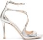 Jimmy Choo Metallic Finish Leren Hoge Hak Sandalen - Thumbnail 1
