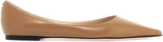 Jimmy Choo Minimalistische Love Ballerina Flats Beige Dames