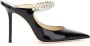 Jimmy Choo Zwarte Lakleren Sandalen met Kristallen Bandjes - Thumbnail 1