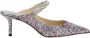Jimmy Choo Hoge hakken Bing Glitter Pumps in zilver - Thumbnail 1