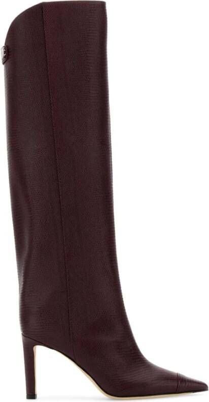 Jimmy Choo Paarse Leren Alizze Laarzen Purple Dames
