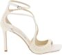 Jimmy Choo Parelversierde Satijnen Sandalen White Dames - Thumbnail 1