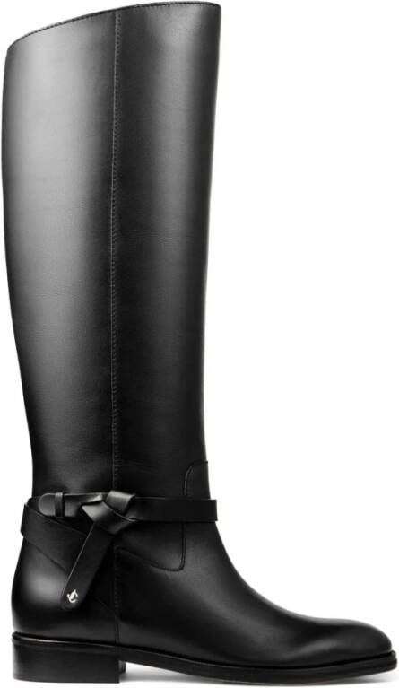 Jimmy Choo Platte Kalfsleren Zwarte Schoenen