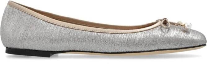 Jimmy Choo Platte schoenen met zilverkleurige strikdetails