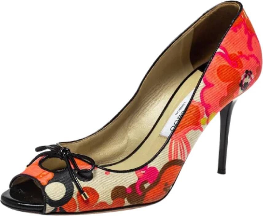 Jimmy Choo Pre-owned Canvas heels Multicolor Dames