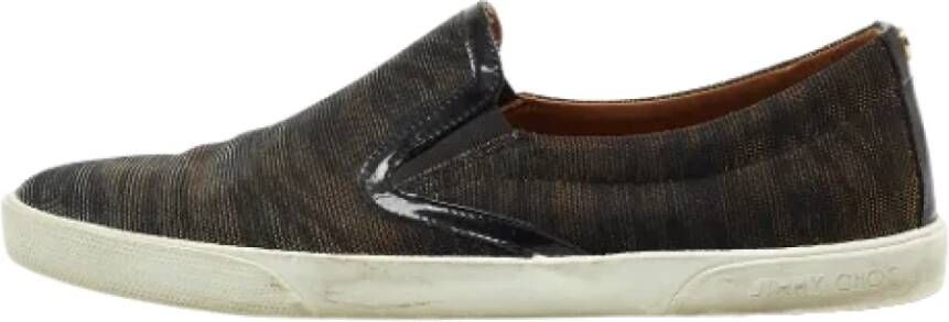 Jimmy Choo Pre-owned Canvas sneakers Multicolor Dames