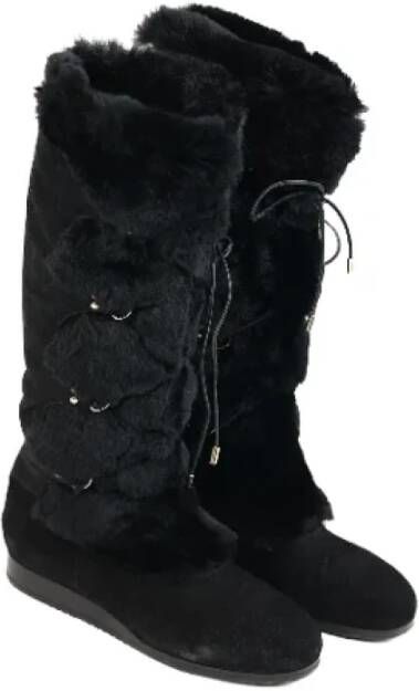 Jimmy Choo Pre-owned Fabric boots Black Dames