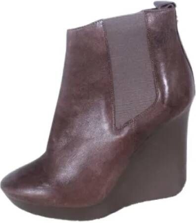 Jimmy Choo Pre-owned Fabric boots Brown Dames