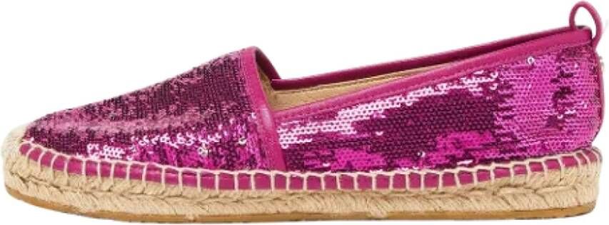 Jimmy Choo Pre-owned Fabric flats Pink Dames