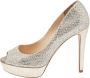 Jimmy Choo Pre-owned Fabric heels Gray Dames - Thumbnail 1