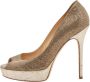 Jimmy Choo Pre-owned Fabric heels Yellow Dames - Thumbnail 1