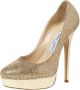 Jimmy Choo Pre-owned Fabric heels Yellow Dames - Thumbnail 1