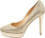 Jimmy Choo Pre-owned Fabric heels Yellow Dames - Thumbnail 1