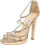 Jimmy Choo Pre-owned Fabric sandals Beige Dames - Thumbnail 1