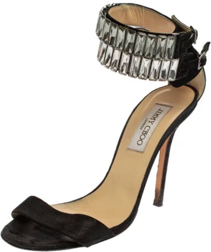 Jimmy Choo Pre-owned Fabric sandals Black Dames
