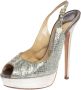 Jimmy Choo Pre-owned Fabric sandals Gray Dames - Thumbnail 1