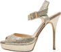 Jimmy Choo Pre-owned Fabric sandals Gray Dames - Thumbnail 1