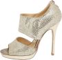 Jimmy Choo Pre-owned Fabric sandals Gray Dames - Thumbnail 1