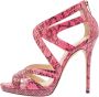 Jimmy Choo Pre-owned Fabric sandals Pink Dames - Thumbnail 1