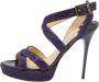 Jimmy Choo Pre-owned Fabric sandals Purple Dames - Thumbnail 1