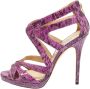 Jimmy Choo Pre-owned Fabric sandals Purple Dames - Thumbnail 1