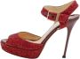 Jimmy Choo Pre-owned Fabric sandals Red Dames - Thumbnail 1