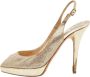 Jimmy Choo Pre-owned Fabric sandals Yellow Dames - Thumbnail 1