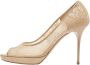 Jimmy Choo Pre-owned Lace heels Beige Dames - Thumbnail 1