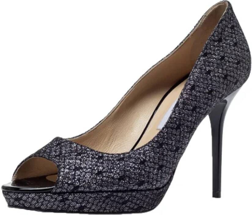 Jimmy Choo Pre-owned Lace heels Gray Dames