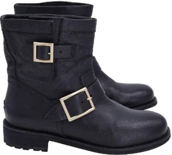 Jimmy Choo Pre-owned Leather boots Black Dames