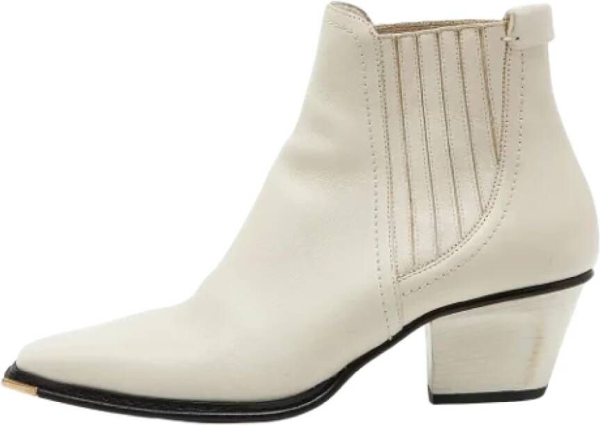 Jimmy Choo Pre-owned Leather boots White Dames