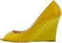 Jimmy Choo Pre-owned Leather flats Yellow Dames - Thumbnail 1