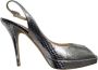 Jimmy Choo Pre-owned Leather heels Gray Dames - Thumbnail 1