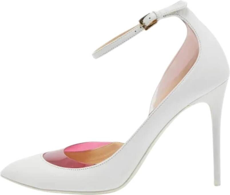 Jimmy Choo Pre-owned Leather heels White Dames