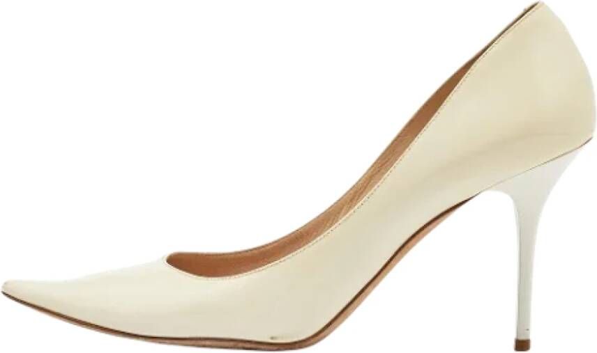 Jimmy Choo Pre-owned Leather heels White Dames