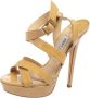 Jimmy Choo Pre-owned Leather sandals Beige Dames - Thumbnail 1