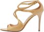 Jimmy Choo Pre-owned Leather sandals Beige Dames - Thumbnail 1