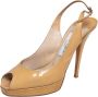 Jimmy Choo Pre-owned Leather sandals Beige Dames - Thumbnail 1