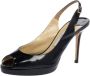 Jimmy Choo Pre-owned Leather sandals Black Dames - Thumbnail 1