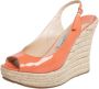 Jimmy Choo Pre-owned Leather sandals Orange Dames - Thumbnail 1